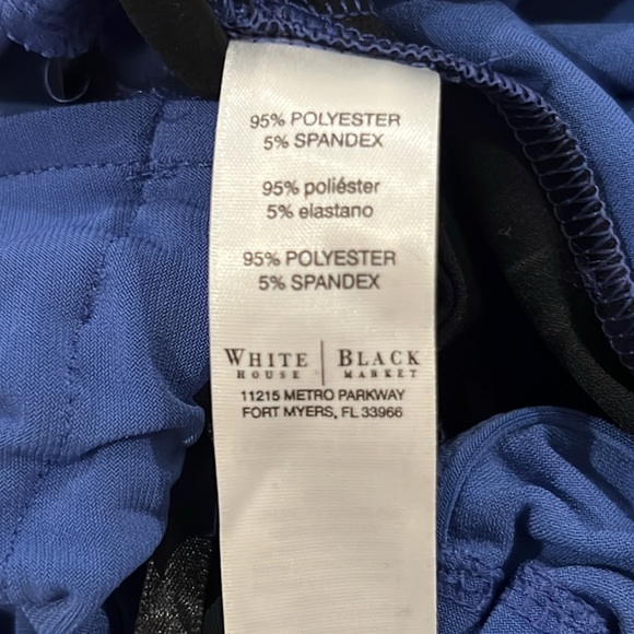 White House Black Market Color-Block Asymmetrical High-Low Shift Dress - Picture 7 of 8